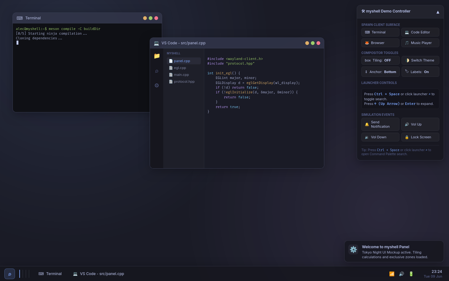 Bezel compositor demo